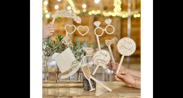 Photobooth Props Hout Rustic Romance Ginger Ray (10st)
