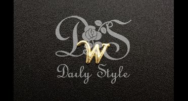 Sierletter W Goud (12st)