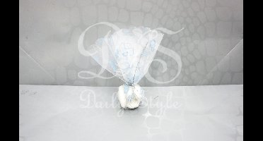 Geboorte RondjesØ24cm Blauw