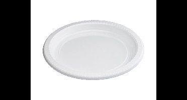 Plastic Borden Diep Wit - 22cm - 50 stuks