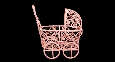 Kinderwagen Metaaldraad Roze (12st)