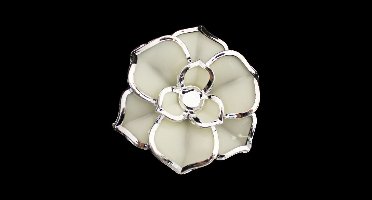 Deco Broche Bloem Zilver