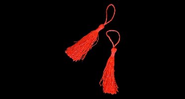 Decoratie Kwastjes Rood (12st)