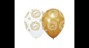 Ballonnen Ramadan Kareem Wit&Goud - 6 stuks