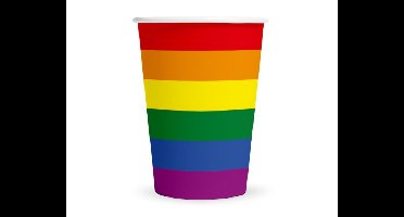 Bekers Regenboog - 210ml - 8 stuks