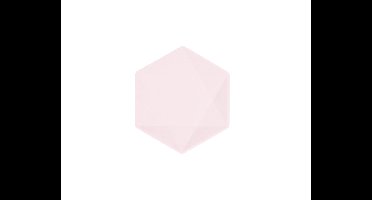 Bordjes Hexagon Klein Roze - 15,8x13,7cm - 6 stuks