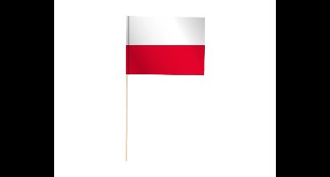 Zwaaivlaggetjes Polen - 20x30cm - 10 stuks