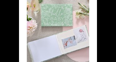 Linnen Fotoalbum Hello Baby Floral Ginger Ray