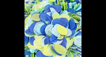 Zijdevloei Confetti Blauw