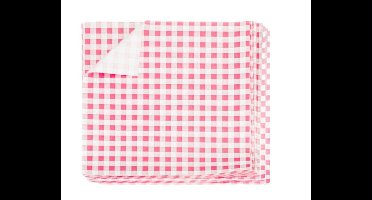 Vetvrij Papier Geruit Roze & Wit - 18x18cm - 50 stuks