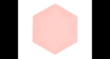 Borden Hexagon Groot Abrikoos - 26,1x22,6cm - 6 stuks