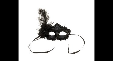 Masker Veer Venetiaans Zwart