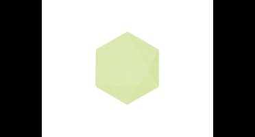 Bordjes Hexagon Klein Groen - 15,8x13,7cm - 6 stuks