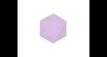 Bordjes Hexagon Klein Paars - 15,8x13,7cm - 6 stuks