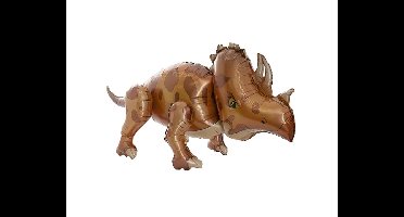 3D Folieballon Dino Triceratop Bruin (95x50x33cm)