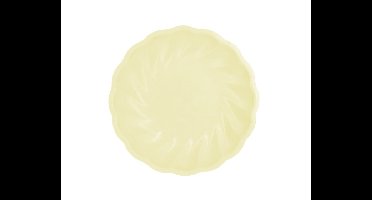 Suikerriet Borden Bloem Geel– Ø22,9cm – 6 stuks