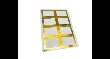 Blanco Etiketten Zelfklevend Goud - 8 op 1 vel - 2 vellen