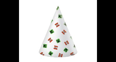 Feesthoedjes Minecraft - 6 stuks