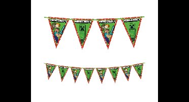 Papieren Vlaggenlijn Minecraft (9 vlaggen)