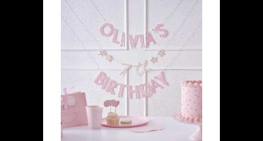 Personaliseerbare Slinger Roze Ginger Ray (2m)