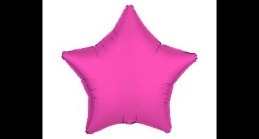 Folieballon Ster - Neon Roze - 43cm