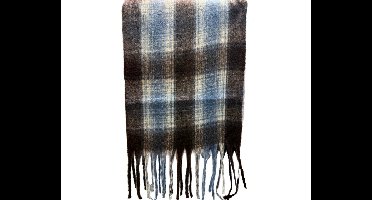 Sjaal Geruit Bruin&Blauw - 220x45cm