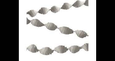 Crepe Guirlande Zilver (24m)