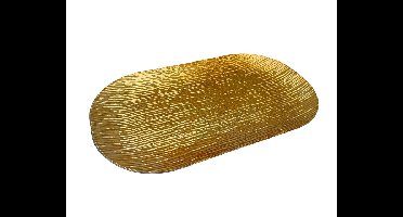 Serveerschaal Ovaal Ribbel Goud - 35cm