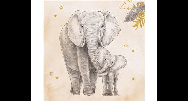 Servetten Baby Safari Nude 25cm (20st)