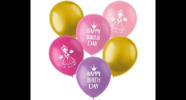 Ballonnen Pretty Princess - 33cm - 6 stuks