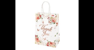 Cadeautasje Thank You Rozen - Roségoud (6st)