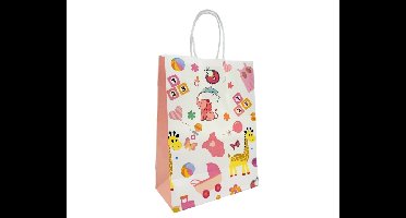 Cadeautasjes Baby Meisje - Roze - 6 stuks