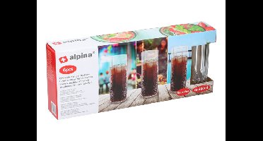 Alpina Longdrinkglas met kristaleffect (6st)
