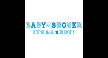 Letterslinger'Babyshower It's A Boy! Blauw