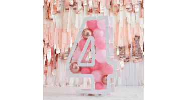 Ballonnen Mozaïek Standaard Cijfer 4 Ginger Ray