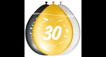 Metallic Ballonnen 30 Jaar (8st)