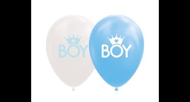 Ballonnen Boy - Blauw&Wit - 8 stuks