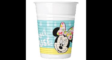 Plastic Bekers Minnie Mouse Tropical - 8 stuks