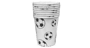 Bekers Voetbal Wit - 8 stuks