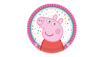 Bordjes Peppa Pig Confetti - 18cm - 8 stuks