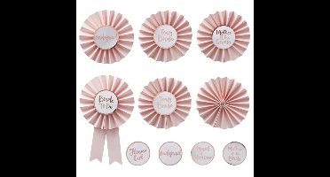 * Team Bride Badges Kit Ginger Ray (6st)