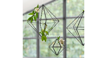 Hangdecoratie Klein Geo Metal Zwart Ginger Ray