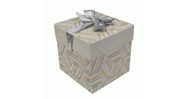 Cadeaudoos Grijs&Goud - 15x15x15cm