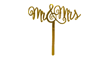 Cake Topper Mr&Mrs Goud