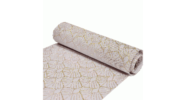 Decoratiestof Leaf Wit&Goud -  28x270cm