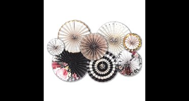 Deco Waaiers Bloemen (8st)