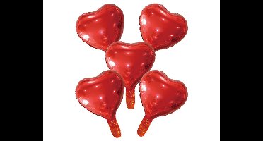 Hartjes Folieballonnen Rood 25cm (5st)