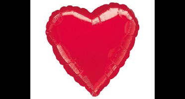 Folieballon Jumbo Hart Rood (81cm)