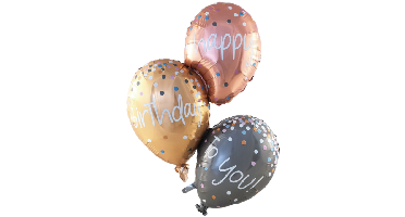 Folieballon - 3 ballonnen - Happy Birthday To You! - 86x110cm