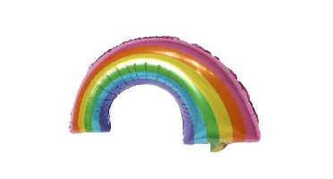 Folieballon Regenboog - 82x54cm